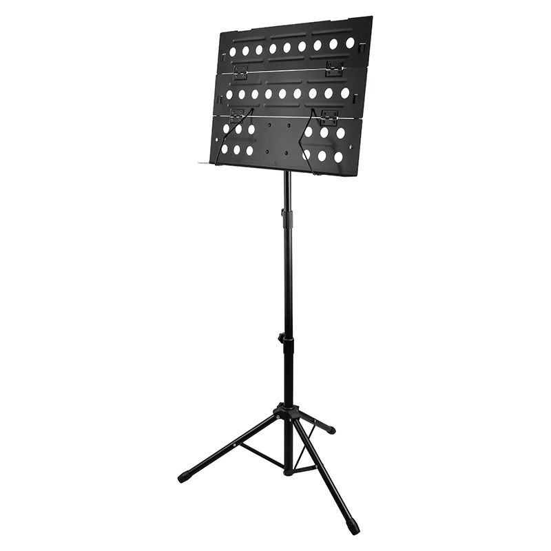 

Professional Musical Instrument Tripod Base Folding Music Stand Portable Metal Music Stand