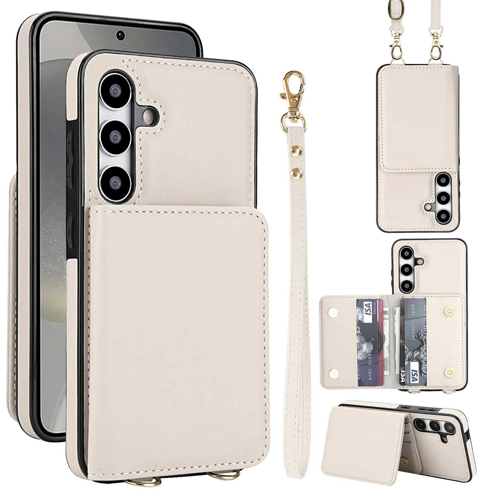 

Чехол для Samsung Galaxy A56 A36 A26 A16 A35 A55 A15 A54 A73 A52, чехол-кошелек с [6 держателями для карт [блокировка RFID] с магнитной застежкой