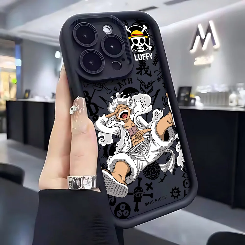 Anime One Piece Luffy Zoro Handyhülle für iPhone 17e 17 16e 16 15 14 13 12 11 Air Pro Max Mini XR Plus Weiche TPU Rückseite Schutzhülle