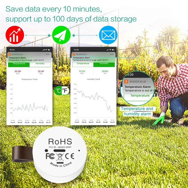 

Hot-2 шт. беспроводной термометр термометр с дистанционным управлением точный датчик температуры и влажности в помещении