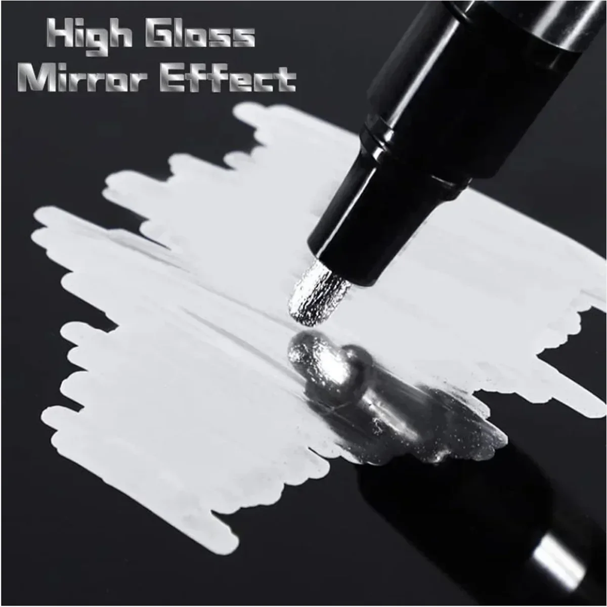 1/2pcs Mirror Marker Pen DIY Reflective Paint Pens Mirror Markers Chrome Gold/Silver Marker Signature Car Styling Art Craftwork