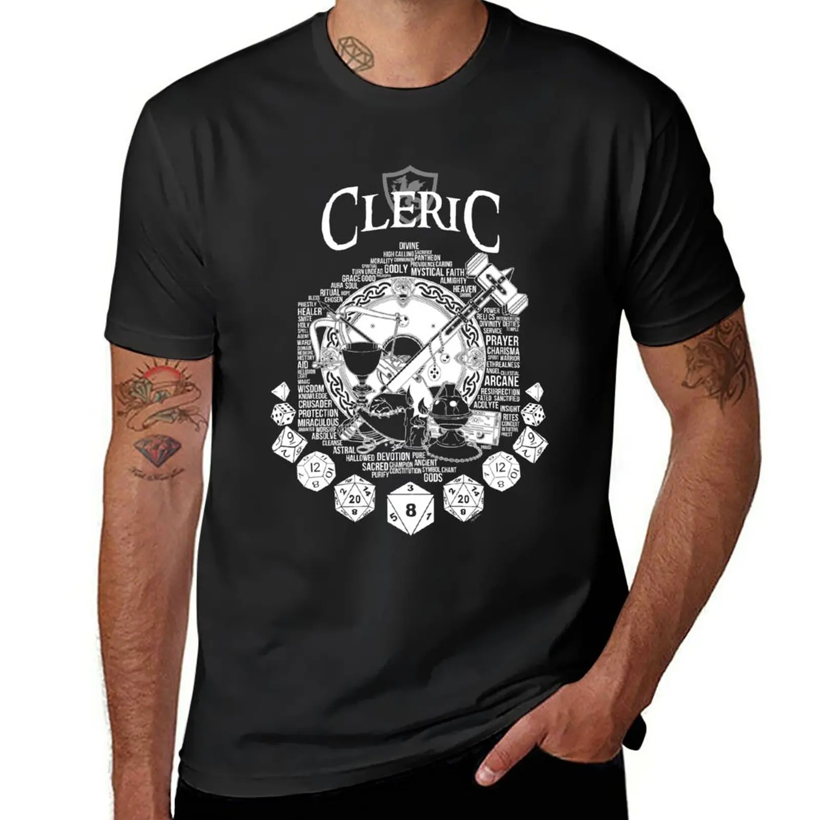 

RPG Class Series: Cleric - White Version T-Shirt man clothes cute clothes mens workout shirts