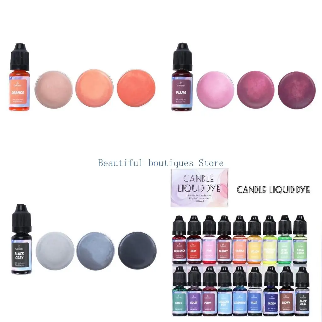 U4LF 18 Colours Soy Wax Dye Colourants Concentrated Colour Dye for Wax Melts