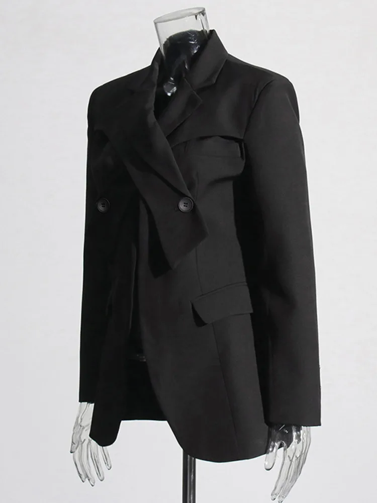 ZMEENNA بياقة مدببة وأكمام طويلة بلون سادة للنساء موضة ربيع 2025 معاطف أنيقة للسيدات سترات علوية ZM527