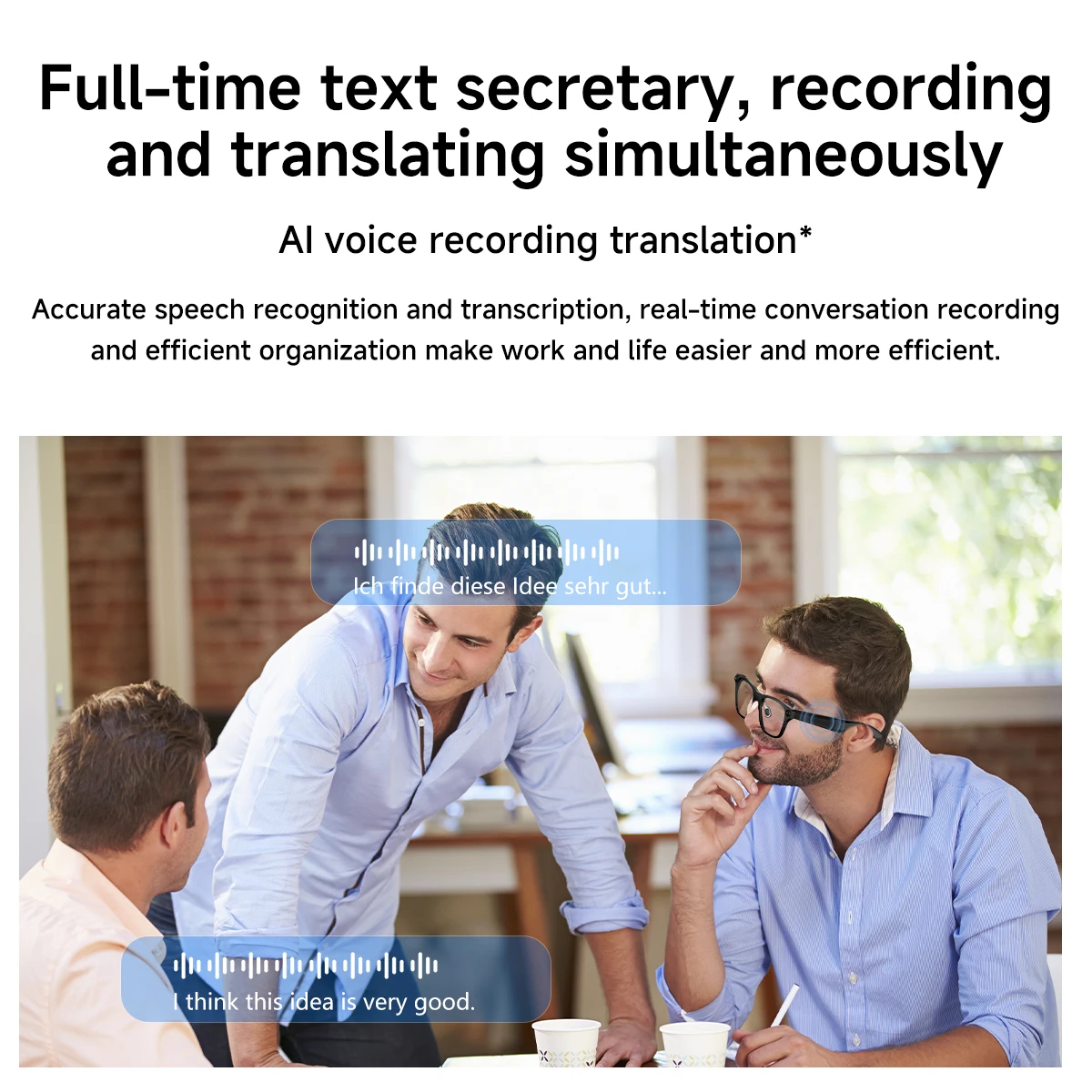 جديد OTA ترقية النظارات الذكية 1080P HD كاميرا تسجيل الفيديو AI الدردشة GPT وظيفة Q & A ترجمة مكالمة لاسلكية النساء الرجال النظارات