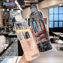 500ml Elegant Leakproof Water Bottle with Time Scale Stay Hydrated Daily Lightweight & Portable for Fitness & Outdoor Adventures