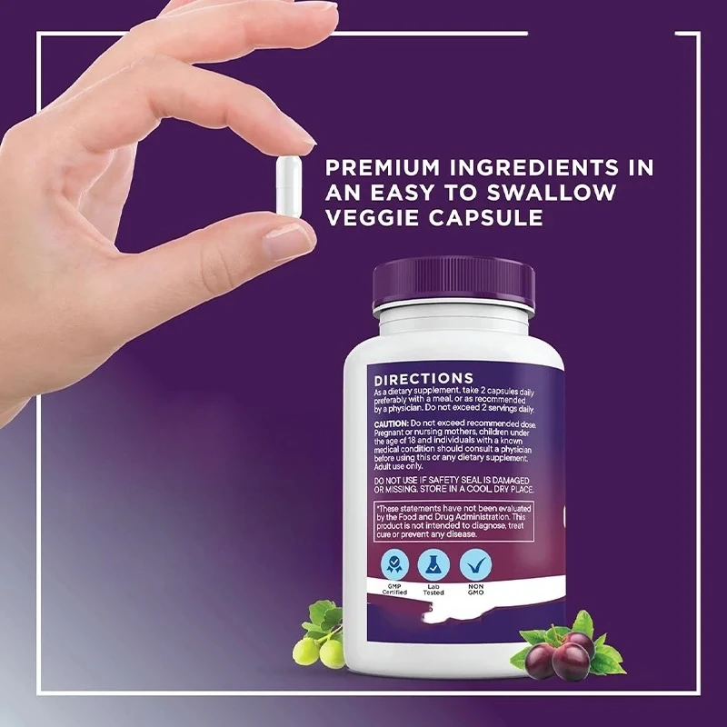 ريسفيراترول، بربري، مستخلص بذور العنب، كويروسيتين (بما في ذلك مستخلص فواكه نوري)، إن أسيتيل سيستين (60 كبسولة) #5