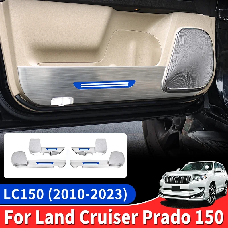 For Toyota Land Cruiser Prado LC150 2010-2023 Car Door Kickplate J150 interio Horn cover Protective Cover Decoration Accessories