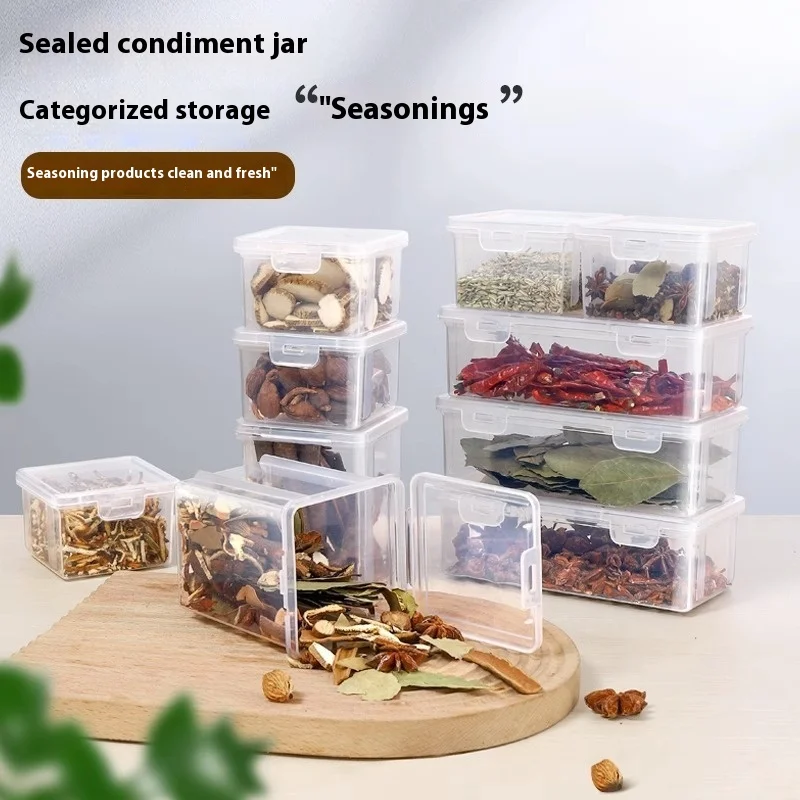 

3 pc Spice Storage Boxes, Sealed Chili Seasonings, Sichuan Pepper Seasonings Kitchen Household Storage Rack