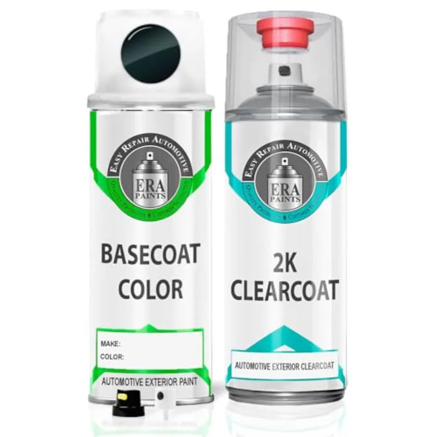 Pintura en aerosol para retoques automotrices para Toyota, Dark Emerald Pearl, kit esencial 2K, igualdad exacta, acabado de alto brillo, acrílico duradero
