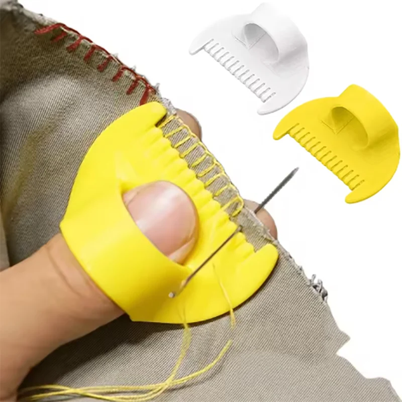 

2-10Pcs DIY Hand Sewing Edge Lockstitch Stencil Accessories Home Fabric Thimble Device 3/4mm Spacing Plastic Sewing Aids