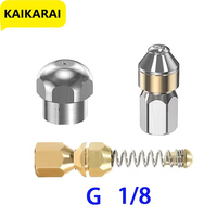 High Pressure Cleaner Sewer Drain Sewer Cleaning Nozzle Accessories 1/8 Inch Stainless Steel Quick Plug Drain Hose Nozzle Tools