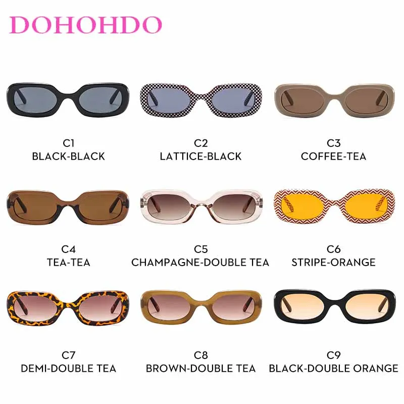 

Fashion Small Rectangle Classic Vintage Luxury Brand Design Outdoors Street Photography Sunglasses Men Women UV400 Lentes De Sol