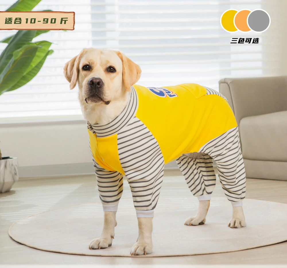 Fall/Winter Warm Four-Legged Fleece Clothing for Wholesale Labrador and Golden Retriever Cold-Resistant Pet Apparel