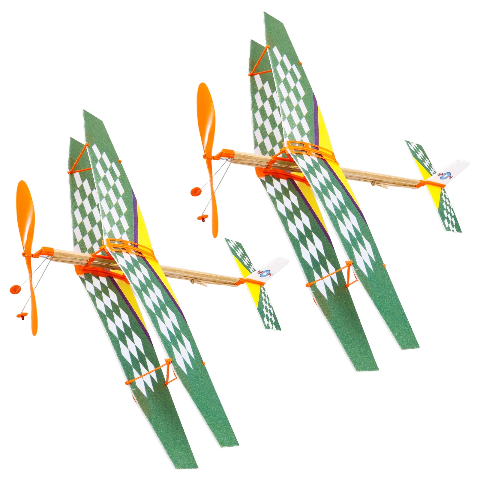 

2 Pcs Wooden Glider Toys Kids Educational Foam Plane Flying H Throwing Model Glider Material Toy