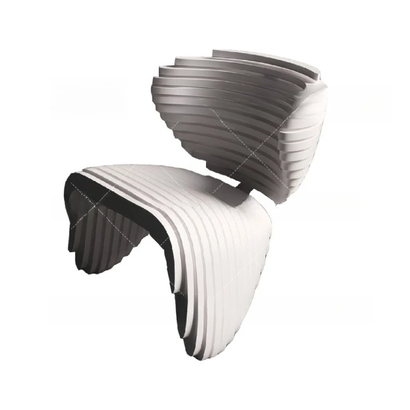 

Solid wood sliced single sofa seat hotel clubhouse villa creative leisure art sofa