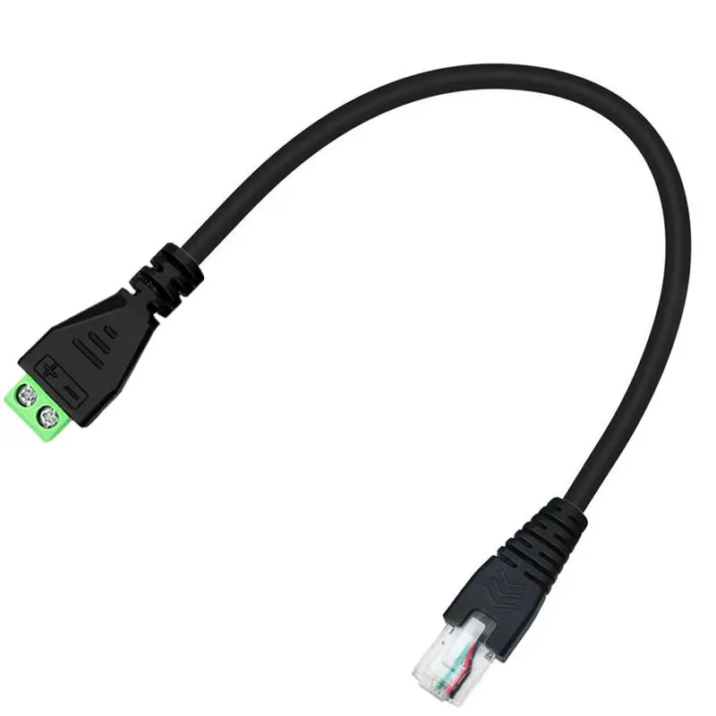 Copper Core Computer Network Extension Cable RJ45 8P Male to 2P 3P 4P Non Soldering Green Terminal Female Adapter Cable 30cm