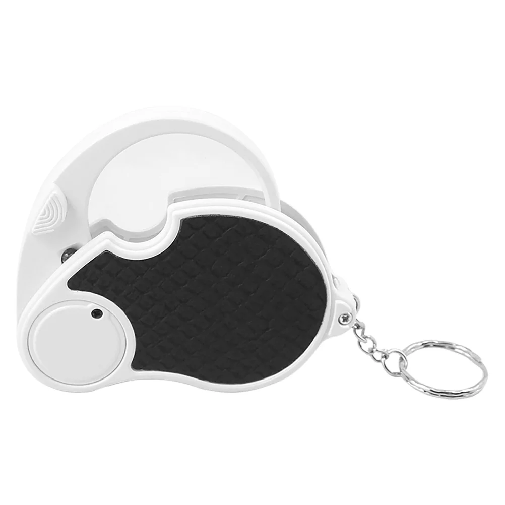 

Folding Hand Held Lighted Magnifier 5x LED Keychain Portable for Reading Small Print Eyebrow Tweezing Jewelry Inspection