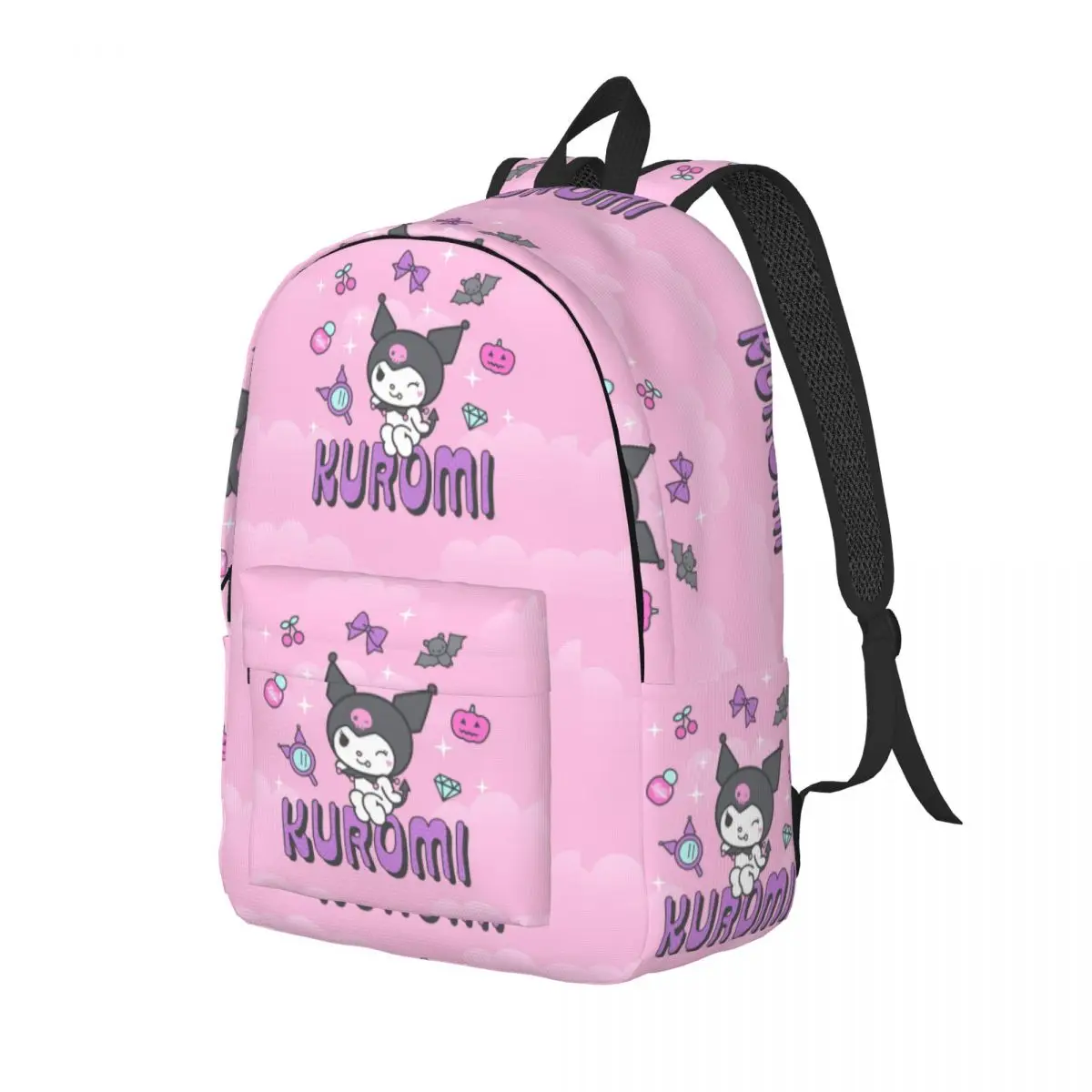 Kawaii Kuromi Sanrio Anime Backpack for Men Women Fashion Student Work Daypack Laptop Shoulder Bag Sports