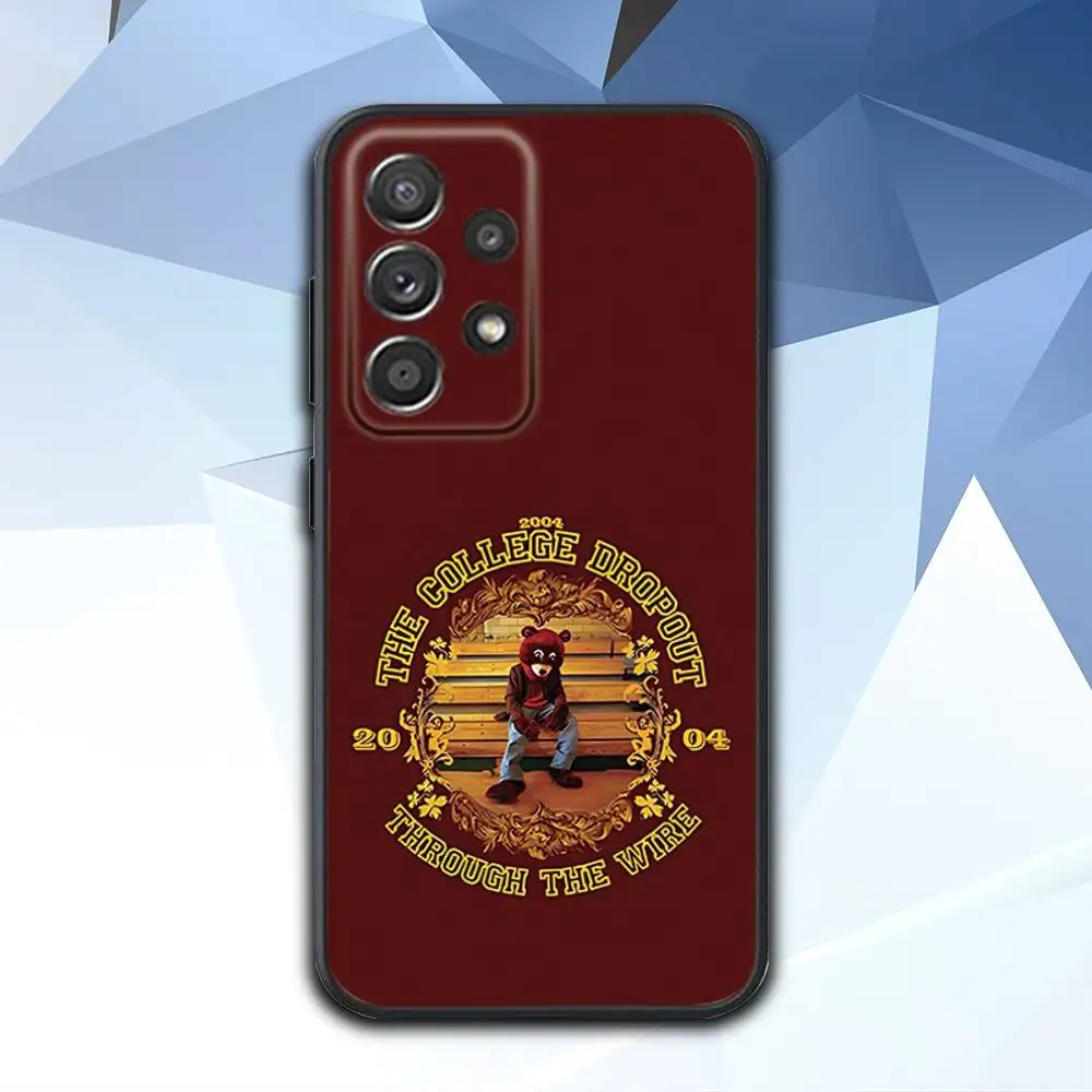 حافظة هاتف K-Kanye Rapper West Bully لهاتف سامسونج S 25,24,23,22,30,21,10,9,Ultra,Plus,Lite,FE,4,5G حافظة سوداء ناعمة