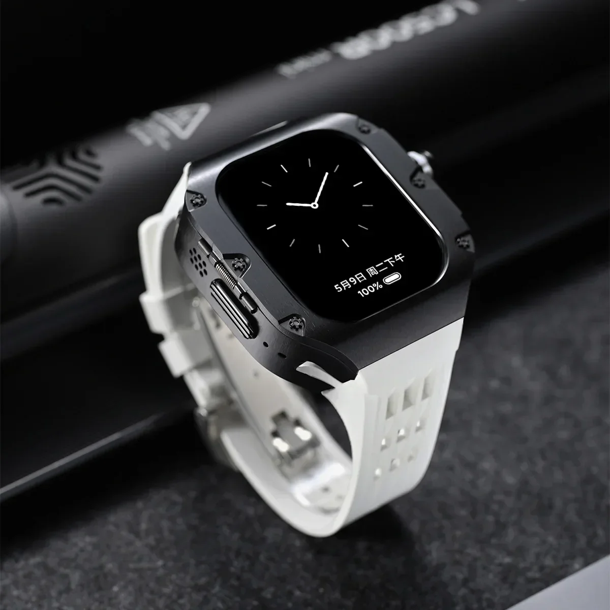 Titanium alloy Modification Kit For Apple Watch Ultra 2 1 49mm Case Watch Band 45mm For IWatch Series 9 8 7 6 5 4 SE 44mm Strap