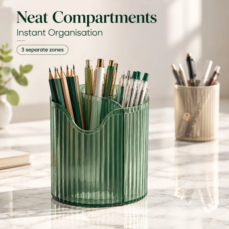 Makeup Brush Storage Tube Desktop Plastic Lipstick Eye Shadow Brush Pen Holder Organizer Simple Bathroom Make Up Storage Box