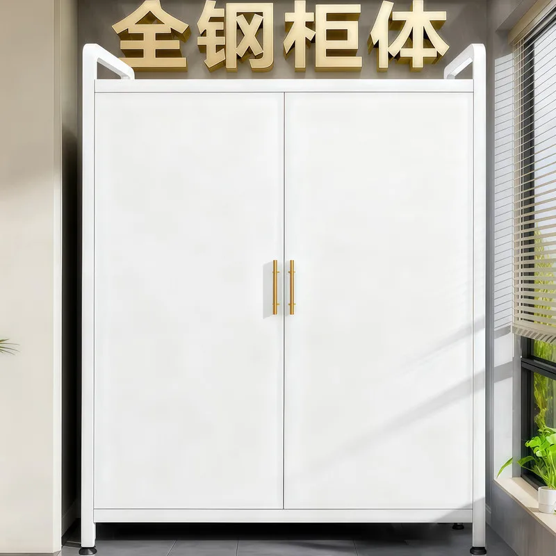 Balcony cabinet Waterproof and sunscreen Side Integrated storage against the wall Multi-layer iron Household storage cabinet