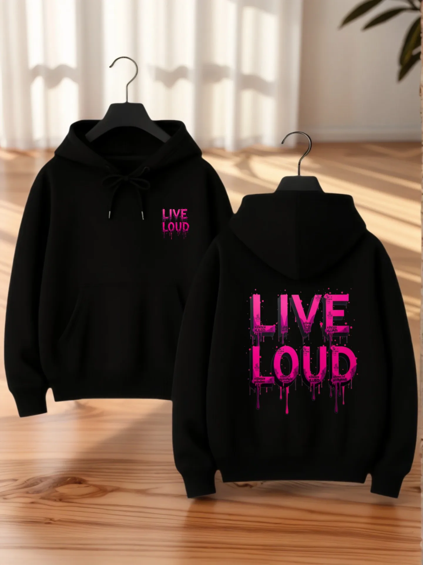 

Graphic Hoodie Women, Letter Print Aesthetic Design, Casual Everyday Wear, Soft Fabric, For Young Men