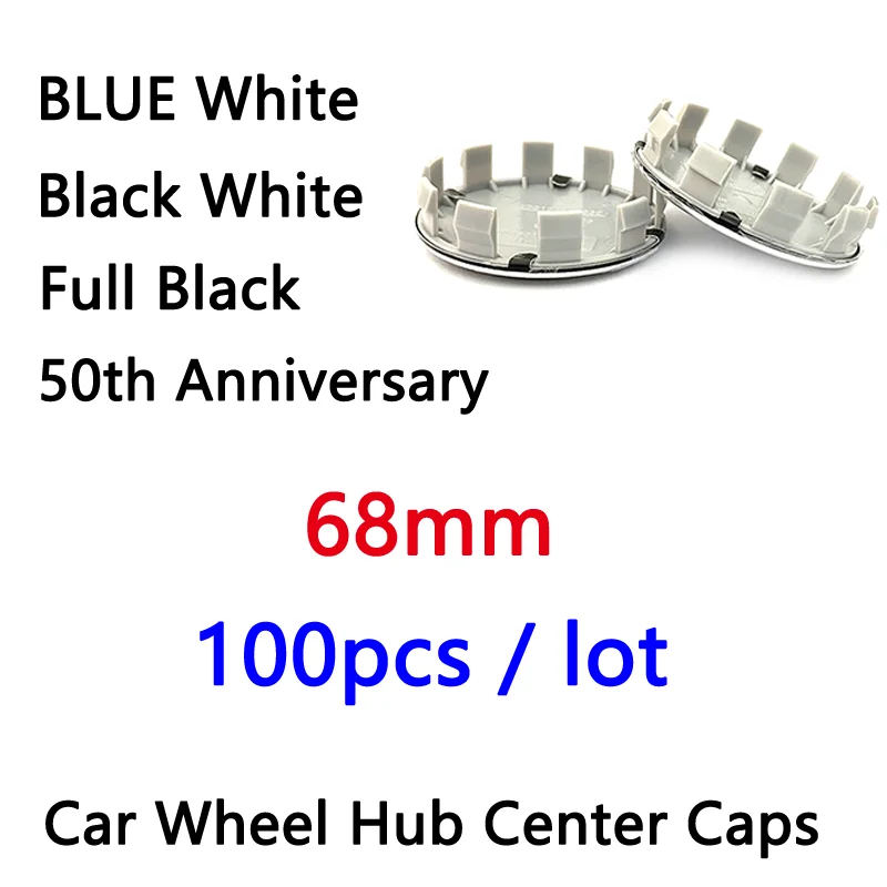 100 pezzi 68 mm 10 pin 36136783536 Cappucci centrali ruota auto Logo Cerchione Coprimozzo Copri mozzo Badge Emblema Accessori auto Blu Bianco Nero
