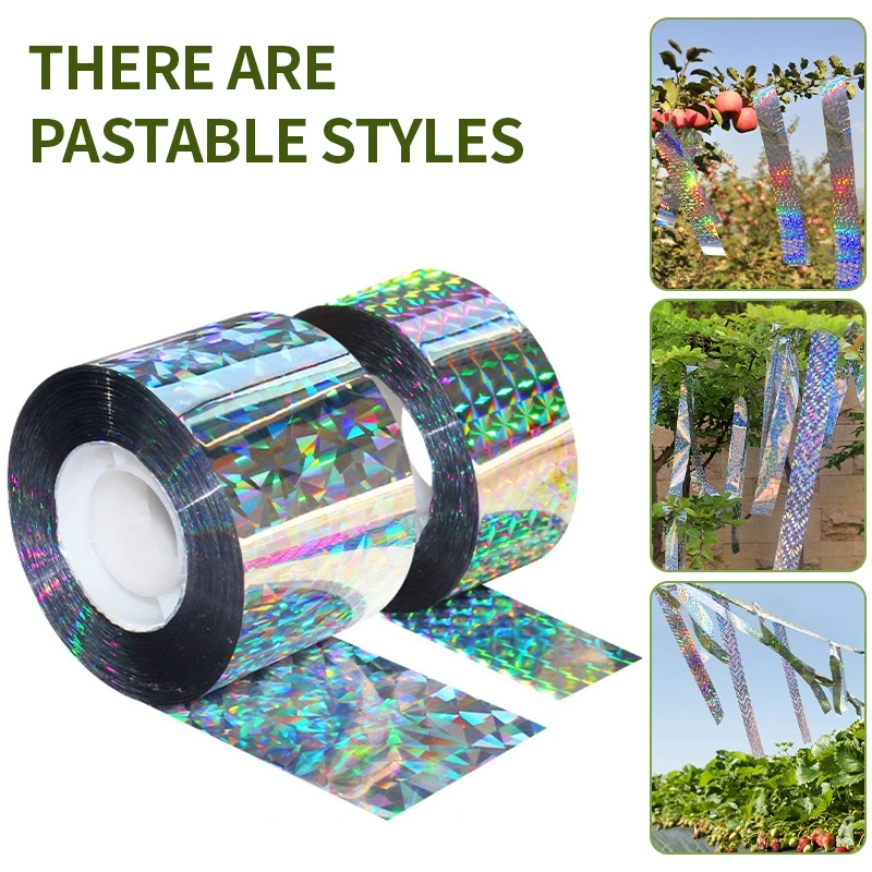 Cinta antiaves de 50/80M, cintas reflectantes intermitentes para espantapájaros, repelente de aves, cinta antipatomas, repelente de palomas, Control de plagas de jardín