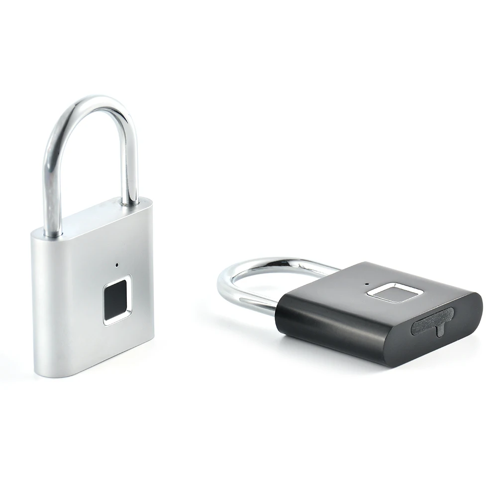 

Waterproof Smart Fingerprint Keyless Door Lock Rechargeable Security Padlock Zinc Alloy Anti-theft Lock