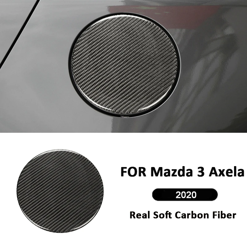 

For Mazda 3 Axela 2020 Carbon Fiber Car Fuel Gas Tank Cap Panel Engine Oil Cover Cap Decoration Sticker Auto Accessories