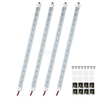 4Pcs 12V Interior LED Light Bar Strip Lamp With Switch For Car Trailer Truck Bed Van RV Cargo Boat Cabinet Caravan Camper Lorry