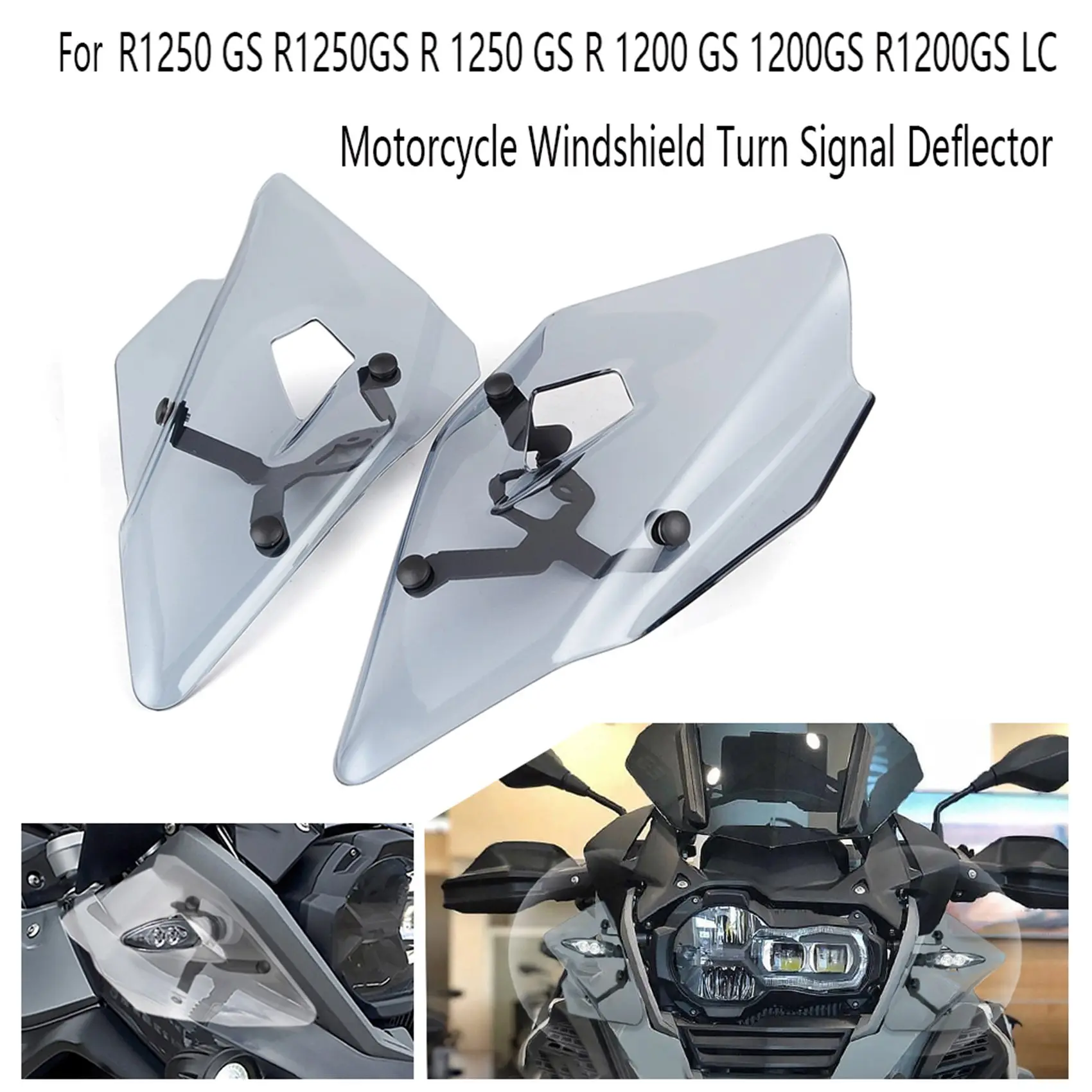 Motorcycle Windshield Turn Signal Deflector for R1250 GS R1250GS R 1250 GS R 1200 GS 1200GS R1200GS LC Black