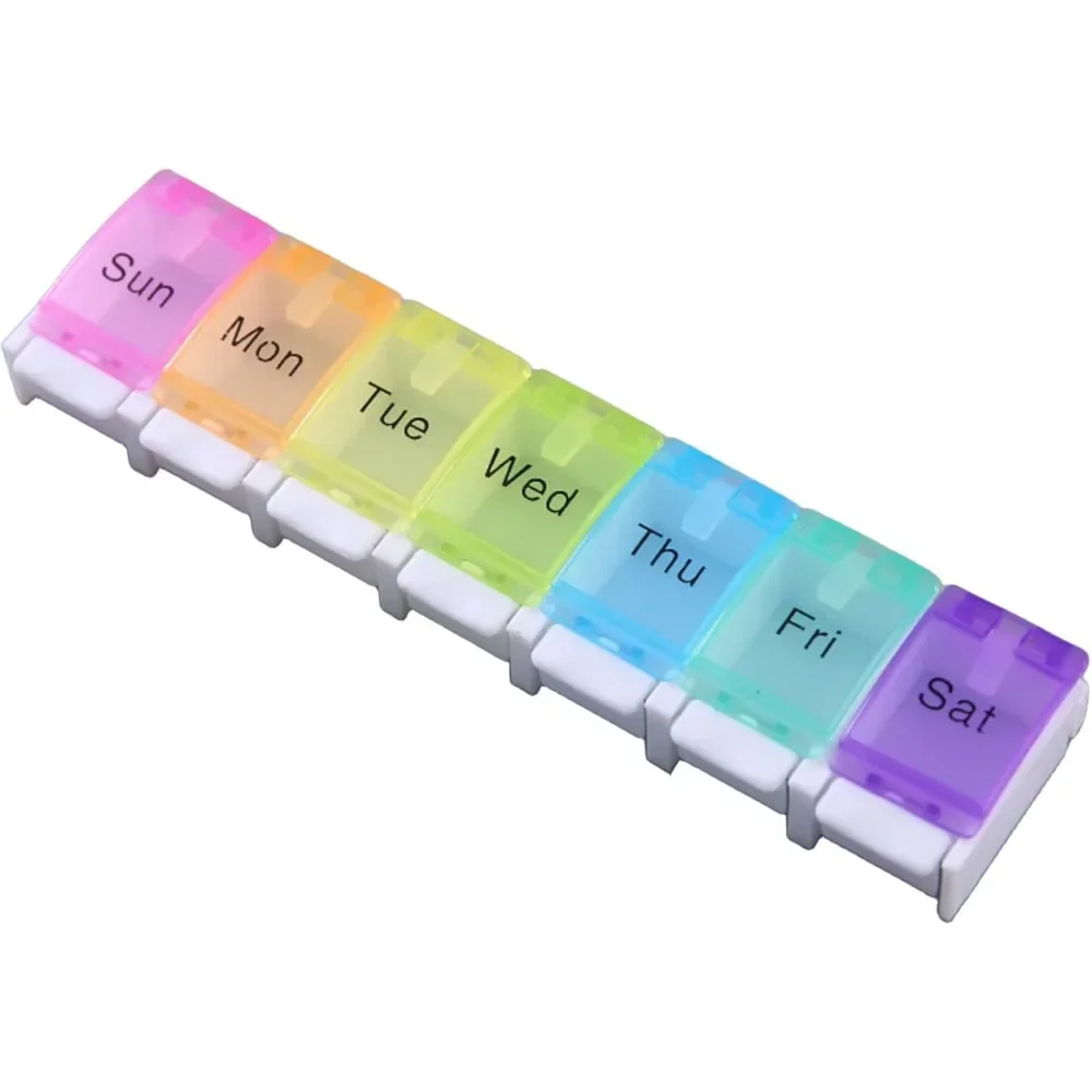 Medical Pill Box 7 Slots Weekly 7 Days Medicine Weekly Pill Case Storage Box Travel Home Medicine Box Accessories