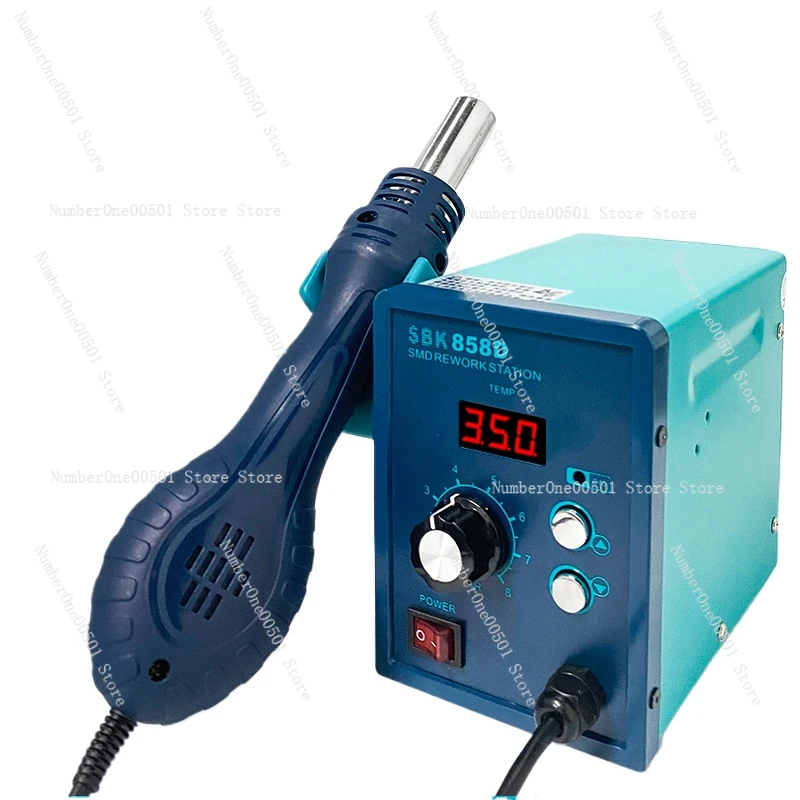 SBK858D hot air gun welding table eddy current fan adjustable temperature electronic maintenance SMD chip IC desoldering tool