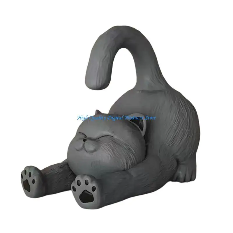 U2JE Resin Feline Smartphone Support Stand Rack Perfect Gift for Women Girls