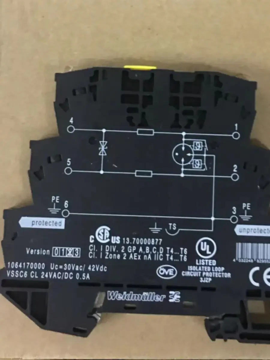 

2025.4 VSSC6 CL 24VAC/DC 0.5A Weidmuller Terminal Surge Protector 1064170000