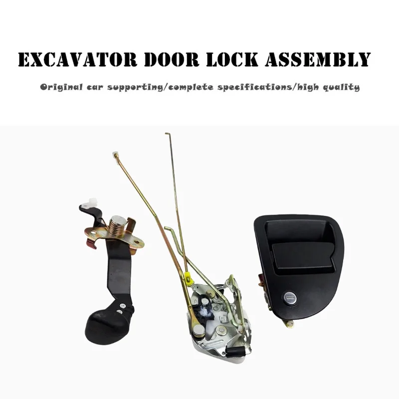 

New Cab Door Lock Assembly Lock Block Cylinder Internal and External Handle For Caterpillar Excavator CAT E320 323 324 329C D