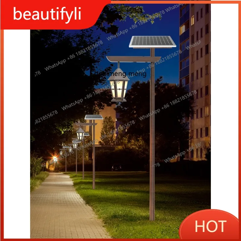 

L6080 Solar retro high pole waterproof garden light outdoor outdoor landscape light community garden park light