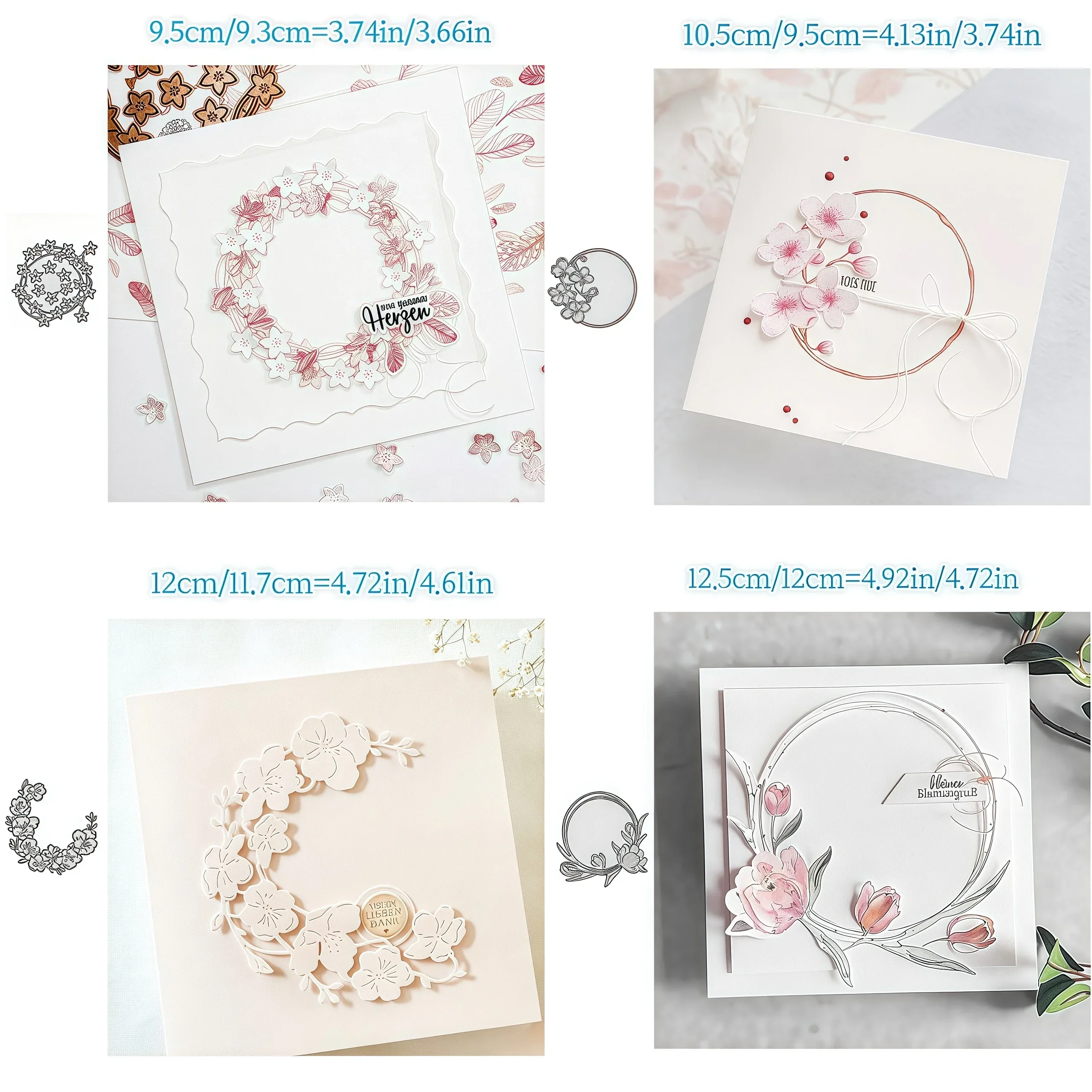 2025, neue Ankunft, Blumen, Kranz, Dekoration, Metall-Stanzformen für DIY Scrapbooking, Kartenherstellung, Schablonen, Fotoalben, Vorlage