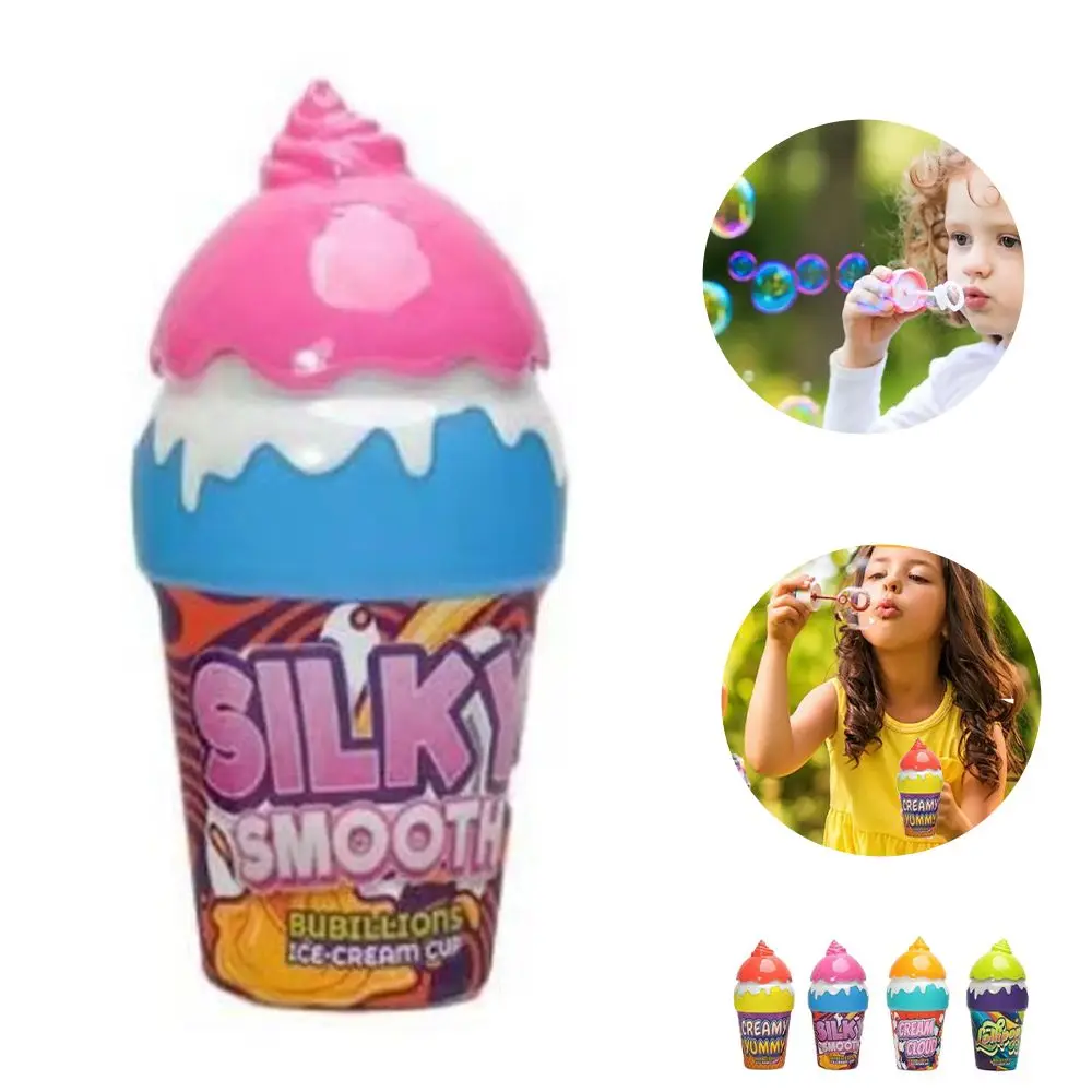 Ice Cream Shape Children Bubble Blowing Toys Inverted Without Spilling Liquid 30ML Bubble Bottle Portable Handheld Bubble Water