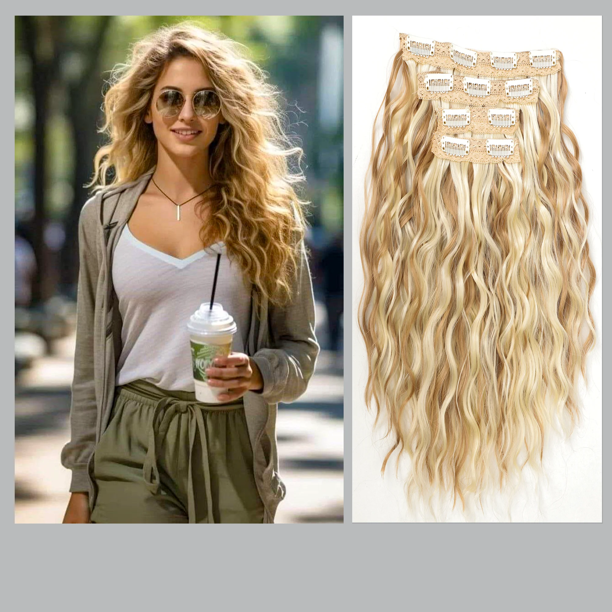 12 Inch Synthetische Vrouwen Modieuze Golf Korte Roll Hair Extensions, Top Van De Hair Extensions, Hair Extensions, Paardenstaarten,