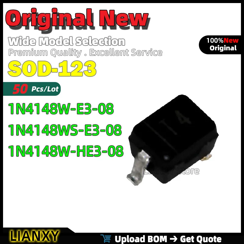 50Pcs SOD-123 1N414…