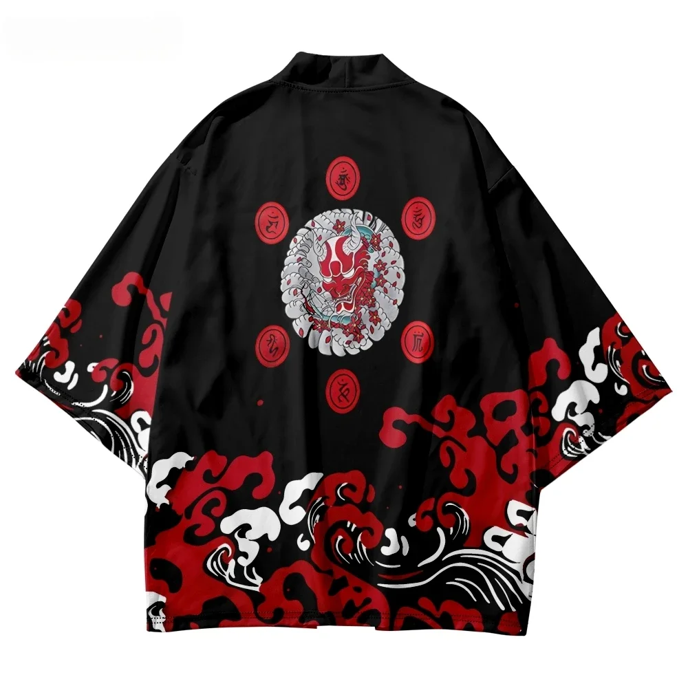 

Women's Men's Yukata Traditional Japanese Demon Wave 3D printed kimono Cardigan Cosplay high quality clothing