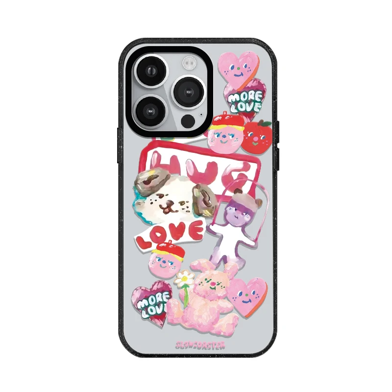 Corea Cartoon Graffiti Cat Dog custodia in acrilico per telefono con MagSafe per iPhone 16 15 14 13 12 Pro Max Cover posteriore antiurto antigoccia