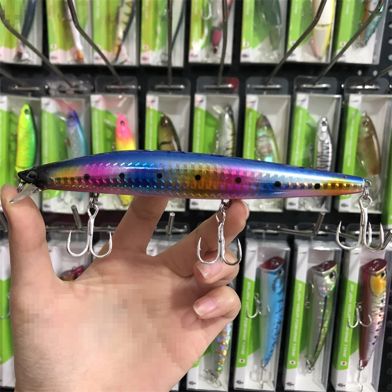 9119 LURETV SOME STYLEXM-145N Escala Louca Mino Sistema de Superfície de Água de Longo alcance Cebo Falso na Caminhada, Isca Dura de Seabass