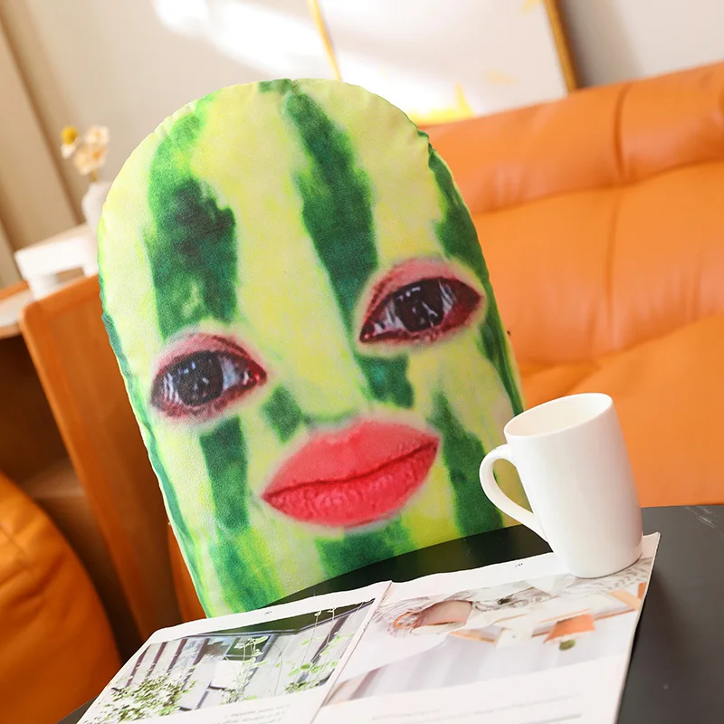 مضحك الخيار الأخضر أفخم وسادة طويلة محشوة الفاكهة بلوشي Peluche النوم الساق دعم أريكة كرسي السرير ديكور الحاضر #3