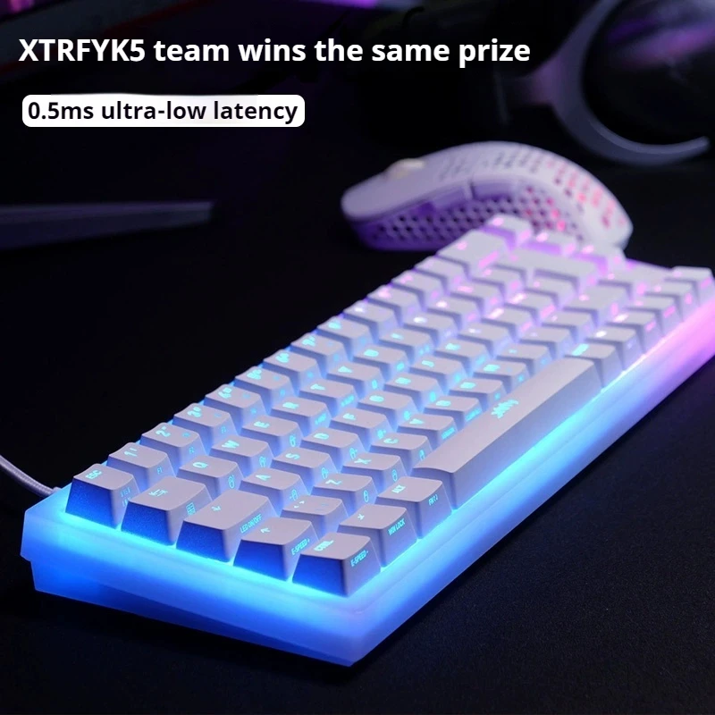 K5 Yanjing Gaming Mechanical Keyboard Modular 65-Row Full-Key Hot-Swappable Lowlatency Rgb Factorylubricated Mechanical Keyboard