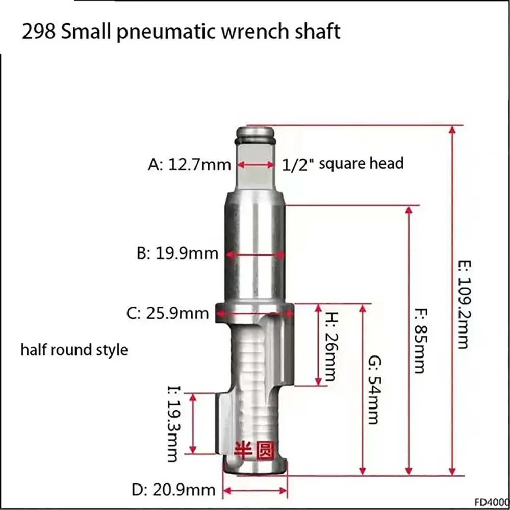 1/2  inch Pneumatic Tools Air Impact Wrench Anvil Driver spindle Axis Hammer block Repair Parts